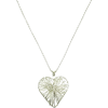 silver heart Necklace - Colares - 