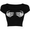 skeleton hand tee - T恤 - 