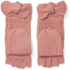 solid bow pop top mittens - Guantes - 