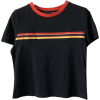 solid color striped short-sleeved T-shir - Koszulki - krótkie - $25.99  ~ 22.32€