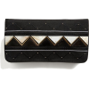 stone and stud decorated clutch wallet - Wallets - 