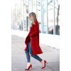 street style red coat - モデル - 