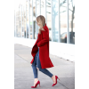 street style red coat - 模特（真人） - 