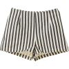 striped denim shorts - Calções - 