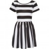 striped dress black and white - Uncategorized - 