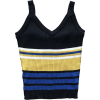 striped v-neck vest with suspenders - 半袖衫/女式衬衫 - $25.99  ~ ¥174.14