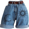 sun and moon shorts - 短裤 - 