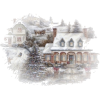 house in snow - Buildings - 