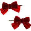 Red Velvet Bow Clips - Accessories - 
