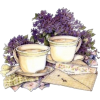 cups flower tea - 饰品 - 