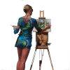 Women painting - Люди (особы) - 