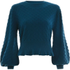 teal sweater - Пуловер - 