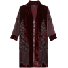 thekooples burgundy velvet kimono - カーディガン - 