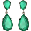 green crystal - Kolczyki - 