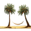 Palm Tress & Hammock - Plants - 