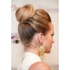 updo hair bun and earrings - Minhas fotos - 