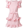 valentino pink tiered ruffle dress - sukienki - 