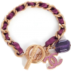 vintage cc purple ribbon bracelet  - Bracelets - 