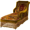 vintage golden velvet long chair - Uncategorized - 