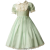 vintage green and beige dress - Vestiti - 