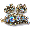 #vintage #rhinestone #brooch #earrings - Other jewelry - $99.50 