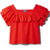 vizcaya cropped ruffle blouse - Koszulki - krótkie - 