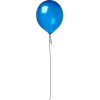 Blue Party Balloon - イラスト - 