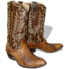 Brown Cowboy Boots - Buty wysokie - 