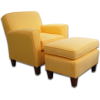 Butter Yellow Lounge Chair - イラスト - 