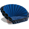 Cobalt Blue Fan Chair - イラスト - 