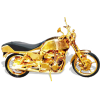 Custom Gold Motorcycle - Illustrations - 