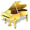 Gold Grand Piano - Ilustracije - 