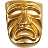 Gold Tragedy Mask - Ilustracje - 