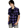 Justin Bieber - Purple Plaid - 模特（真人） - 