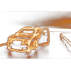 Neon Fire Car - Ilustracje - 