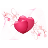 Pink hearts - イラスト - 