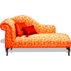 Red and Gold Chaise Lounge - Mobília - 