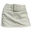 white belted mini skirt - スカート - 