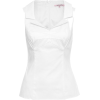 white blouse - Рубашки - короткие - 
