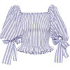 white blue striped top - Tシャツ - 
