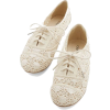 white crocheted vintage shoes - Классическая обувь - 
