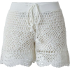 white crochet shorts - Calções - 