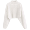 white cropped pullover - 套头衫 - 