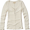 white henley - 长袖衫/女式衬衫 - 