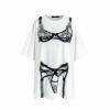 white lingerie tee - Vestidos - 