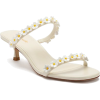 white orange flower heeled sandals - Sandalias - 
