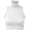 white sleeveless turtleneck - Hemden - kurz - 