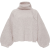 white sweater - ベルト - 