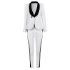 whoinshop Long Sleeves Two Piece Office Jacket and Pants Lady Blazer Business Suit Set - Jaquetas - $68.00  ~ 58.40€