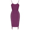 whoinshop Women 's Spaghetti Strap Celebrity Lace Up Night Club Bodycon Bandage Evening Dress - Dresses - $19.99 